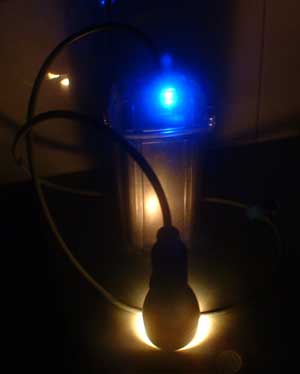 dive light genie electronics with blue backup led lighting.